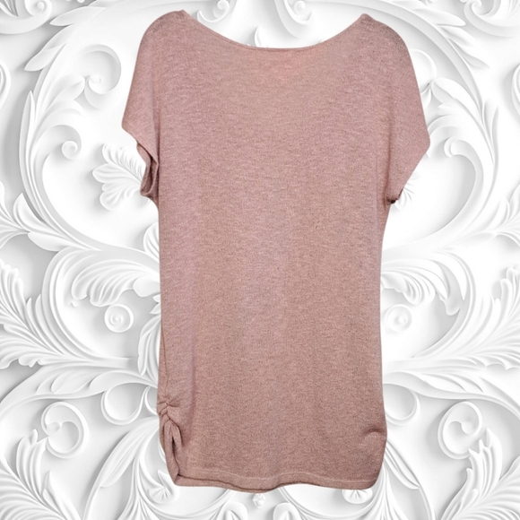 Agenda Tan Short Short Sleeve Eiffel Tower “Paris” Top  - Picture 3 of 3